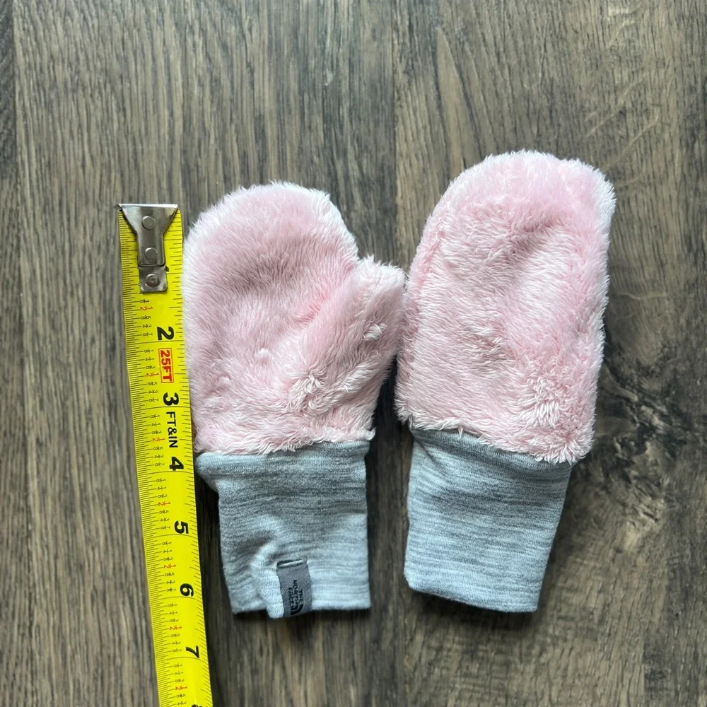 Cozy Pink and Gray Kids Mittens - The North Face